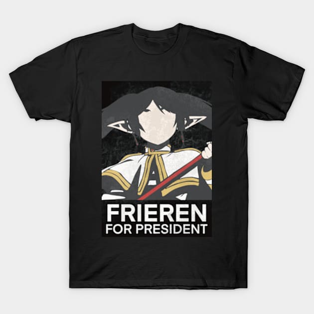 Frieren For President Sousou no Frieren Anime Aesthetic Meme SNF-180 T-Shirt by Animangapoi